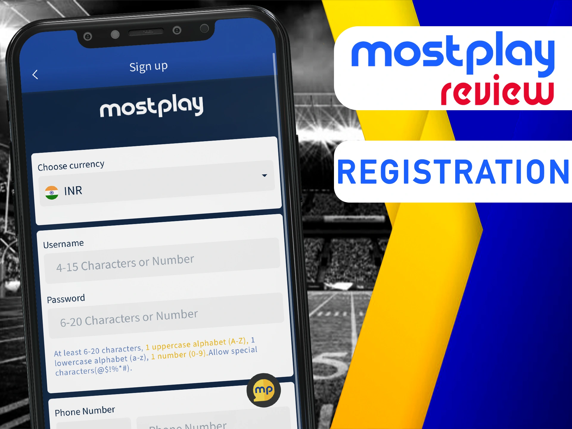 Register a new Mostplay account by clicking on the Sign Up button.